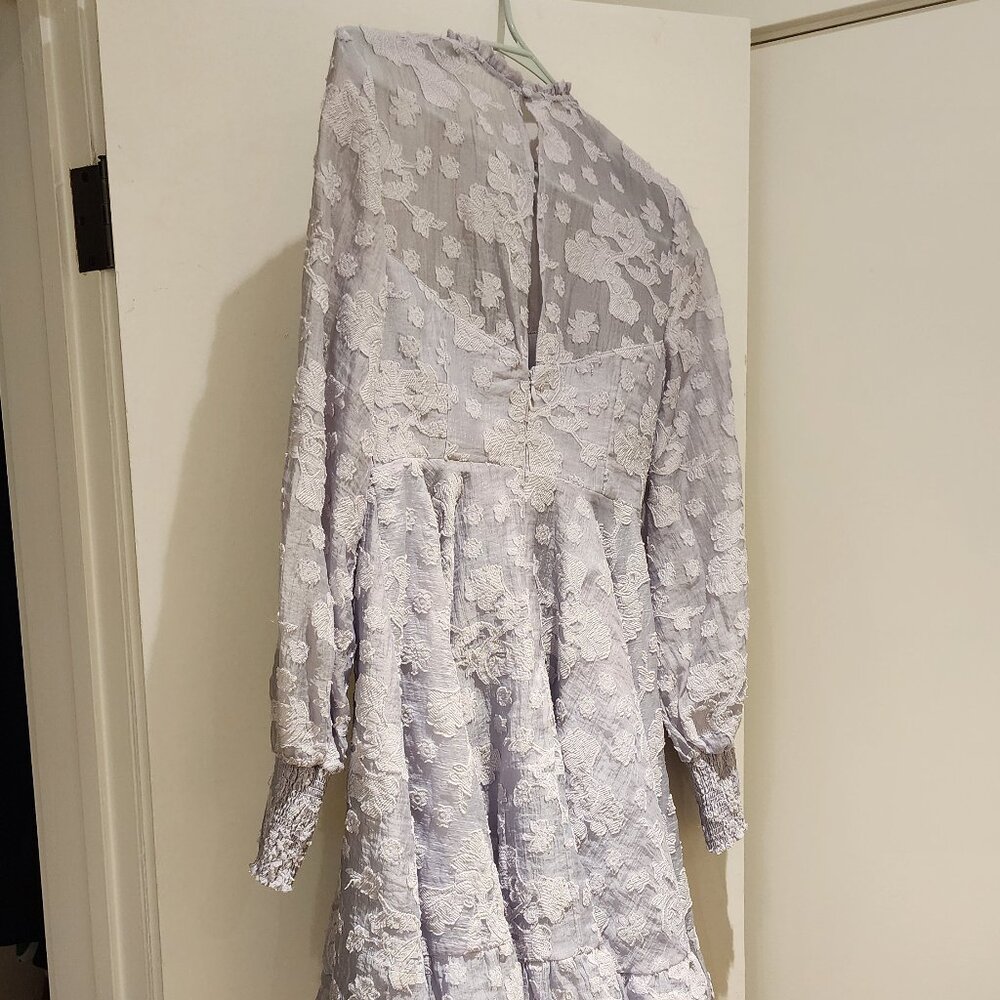 Purple Flower Patterned Dress - Picture 4 of 4